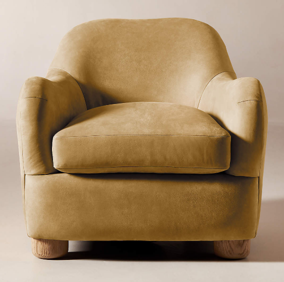 Bacio Caramel Brown Leather Chair