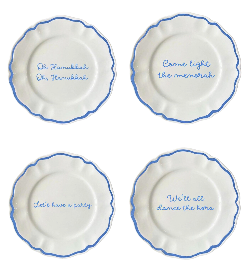 OTM Exclusive: Hanukkah Plates, Set of 4