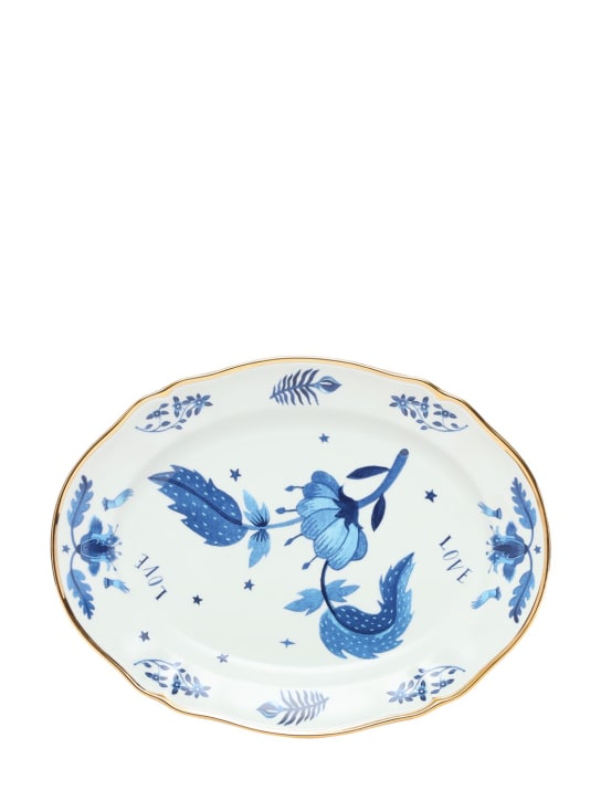Bitossi HomeBlue Floral oval platter
