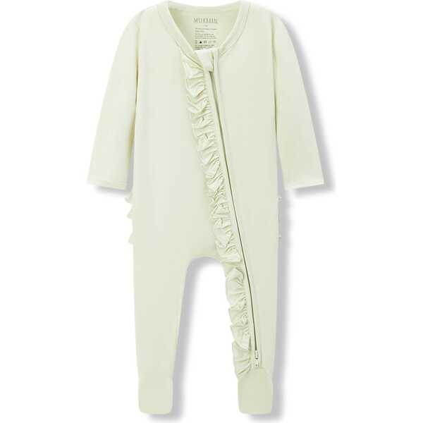 Aloe Luxe Solid Ruffle Footed Romper