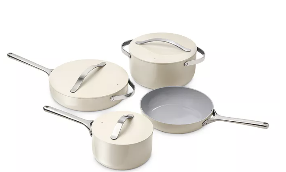 CarawayNon-Toxic Ceramic Non-Stick Cookware 7-Piece Set