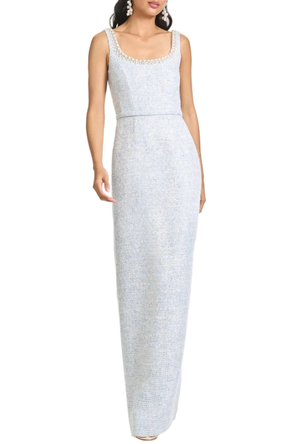 Embellished Lana Gown in Ice Blue