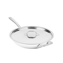D3 Stainless Everyday 3-ply Bonded Cookware; Skillet with Lid; 12.5 inch