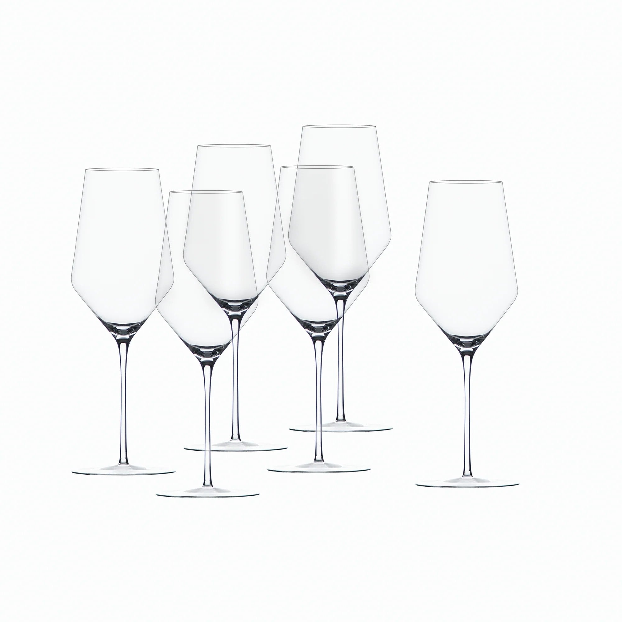 White Wine Glasses, Set of 6