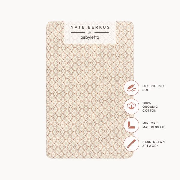 Mini Crib Sheet in GOTS Certified Organic Brushed Cotton by Nate Berkus in Autumn Star