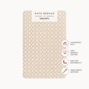 Mini Crib Sheet in GOTS Certified Organic Brushed Cotton by Nate Berkus in Autumn Star