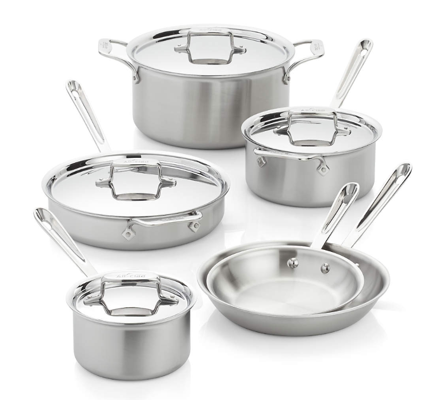 All-Clad ® d5 ® Brushed Stainless Steel 10-Piece Cookware Set with Bonus