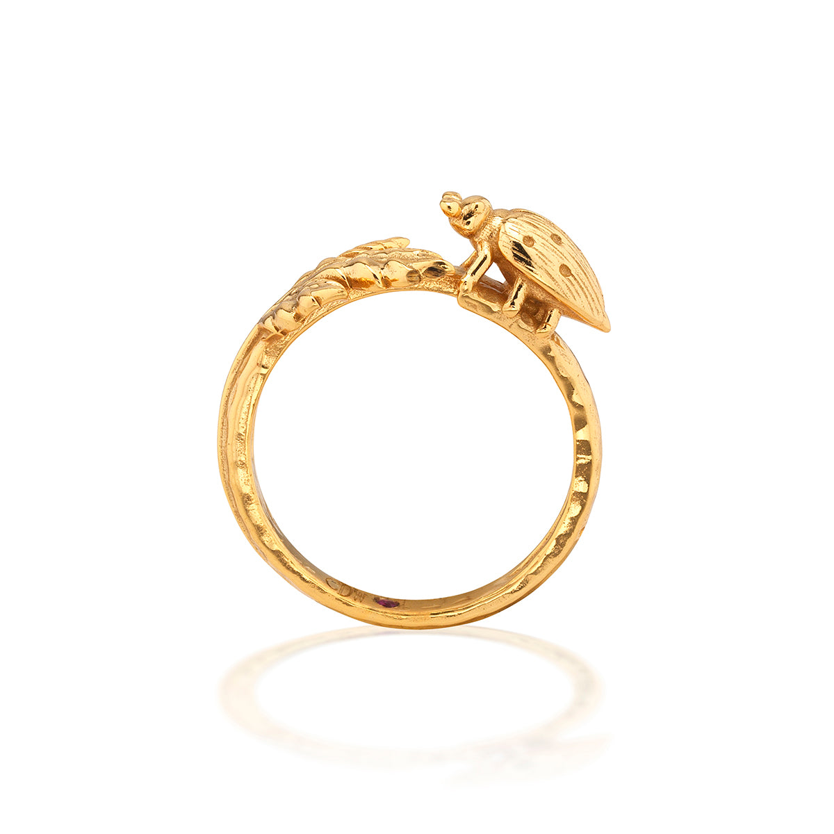 Meadow Ladybug Ring in Gold