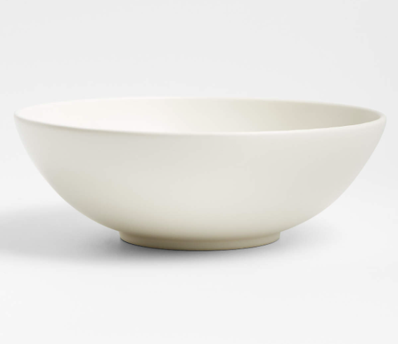 Craft Linen Cream Medium Stoneware Serving Bowl