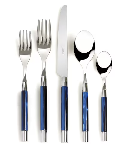 Capdeco Conty Blue Stainless Steel Five-Piece Place Setting