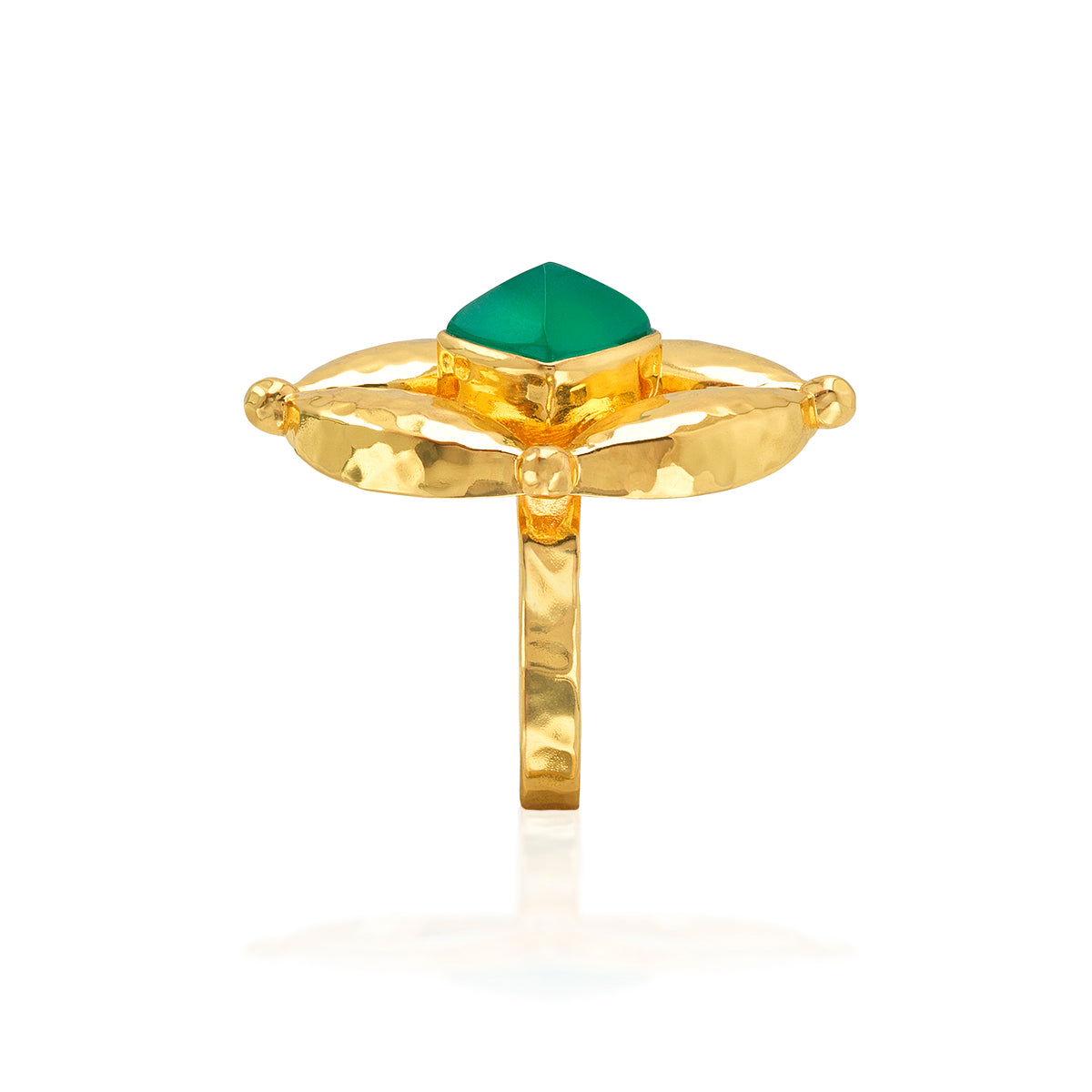 Mystic Eye Ring in Green Onyx