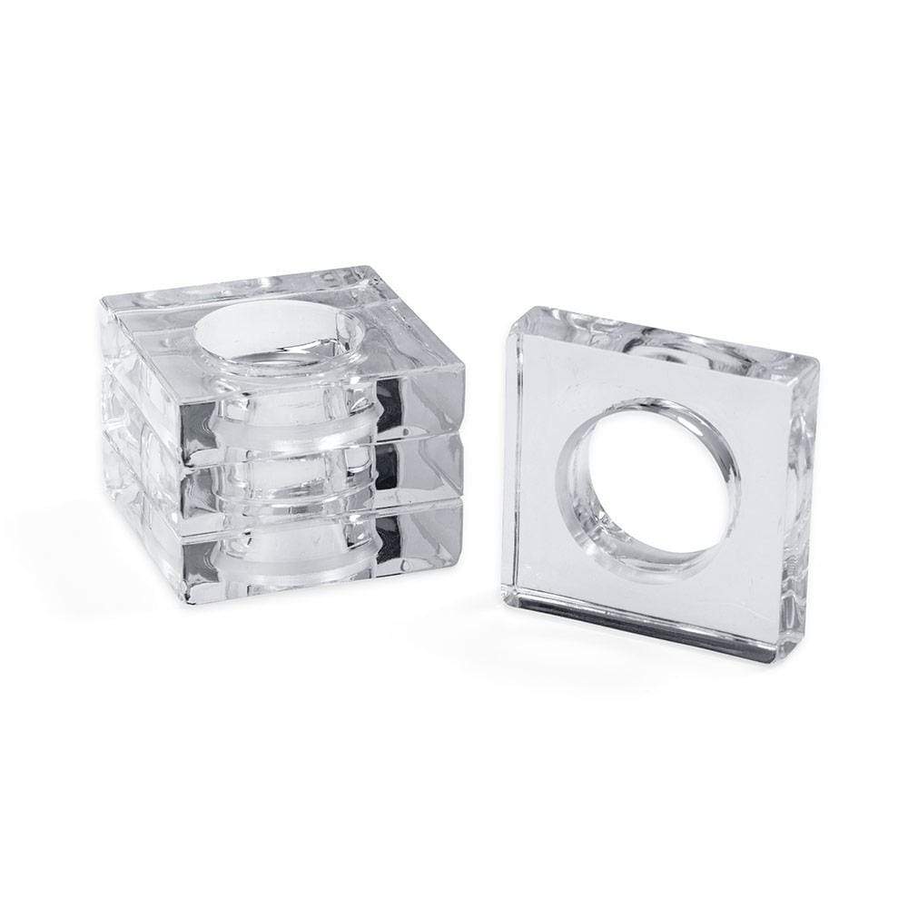 Acrylic Napkin Rings Crystal Clear - Set of 4