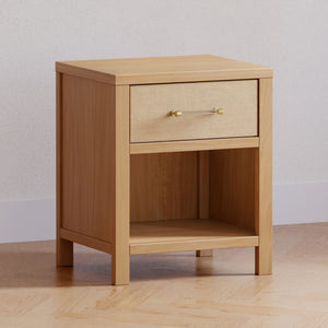 Eloise Assembled Nightstand in Honey and Performance Sand Eco-Weave