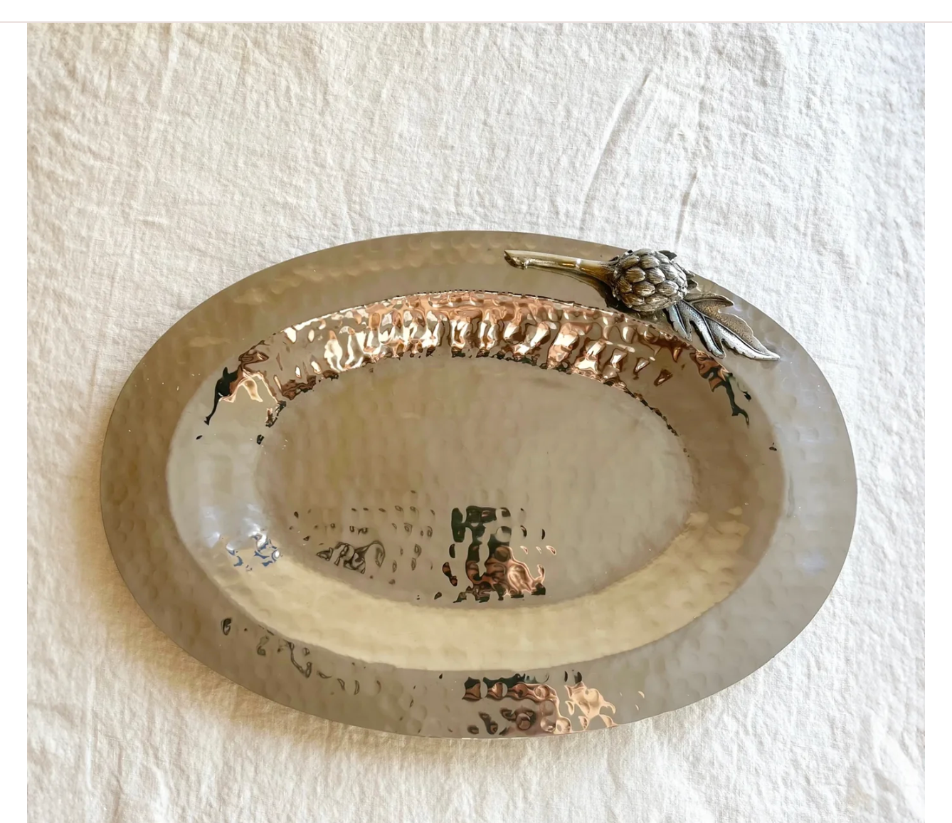 Artichoke Steel Serving Tray 17"