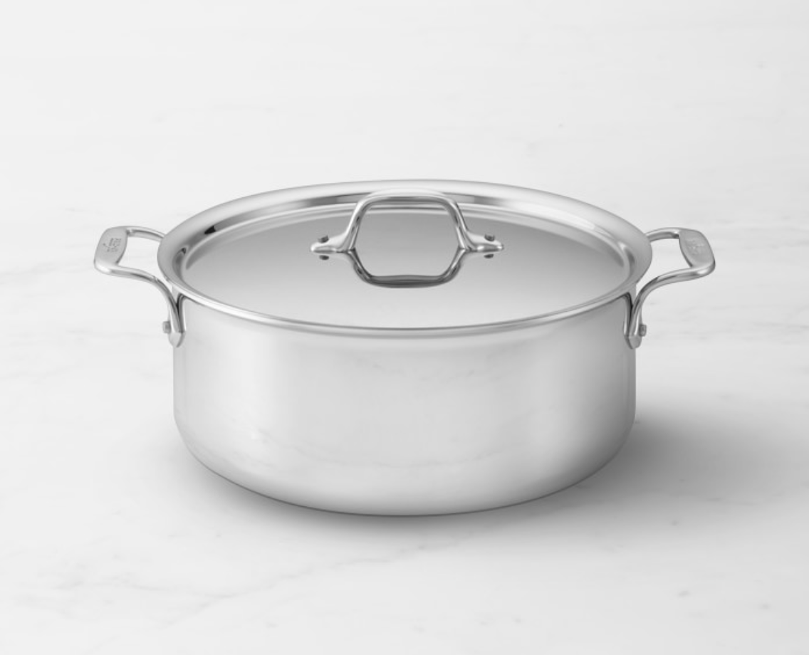 All-Clad D3® Tri-Ply Stainless-Steel Stock Pot - 6 Qt.