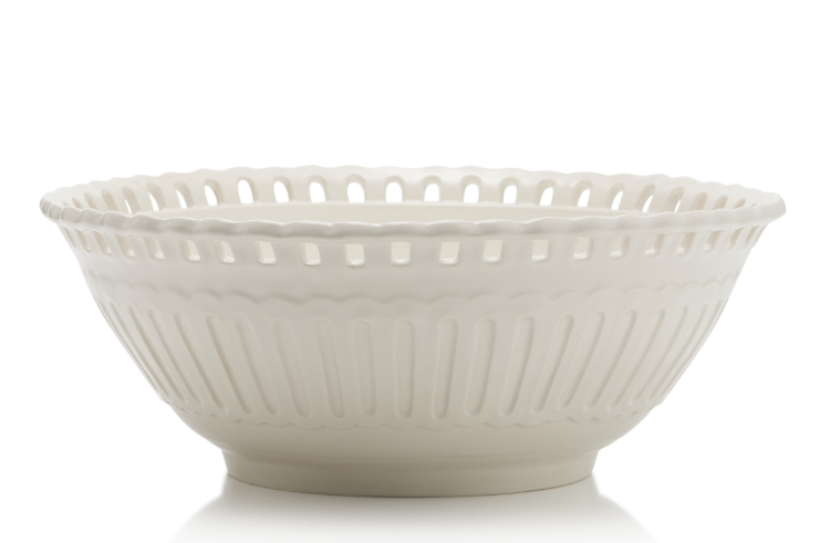 Balconata Creamware Serving Bowl