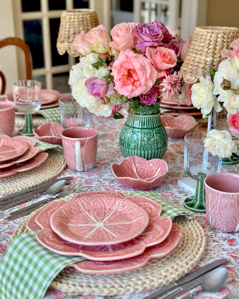 Cabbage Dessert Plate in Pink