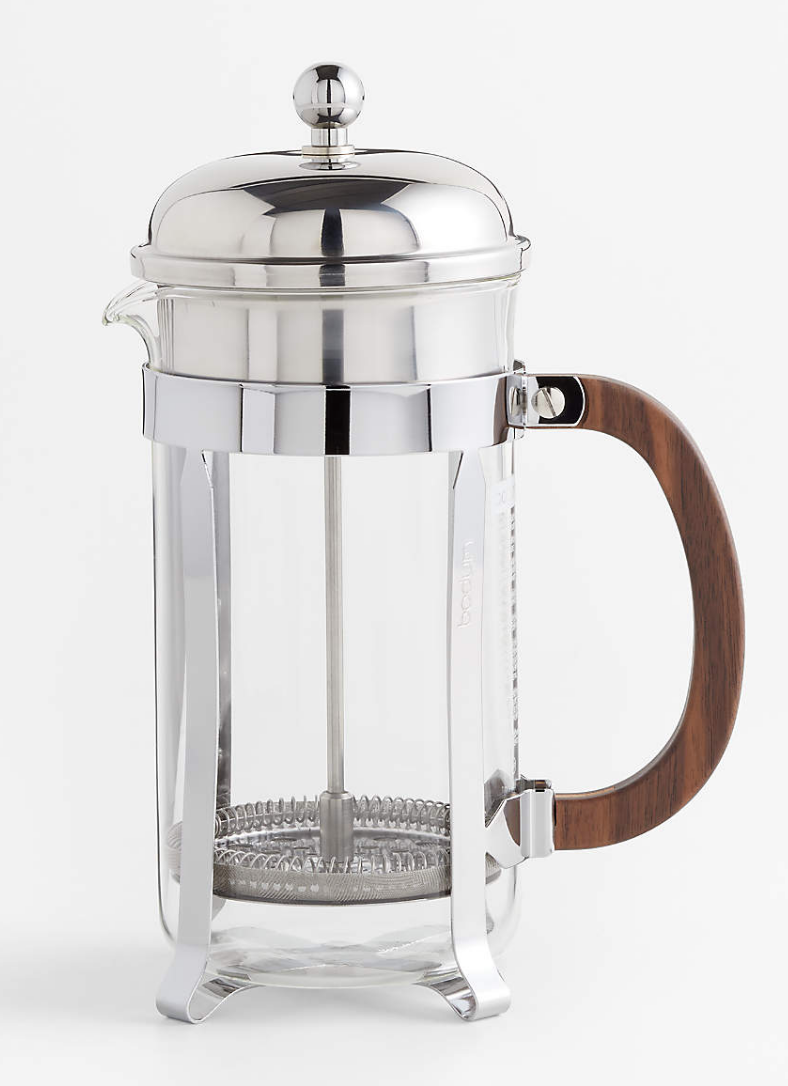 Bodum ® Chambord Stainless Steel 34-Oz. French Press with Walnut Wood Handle