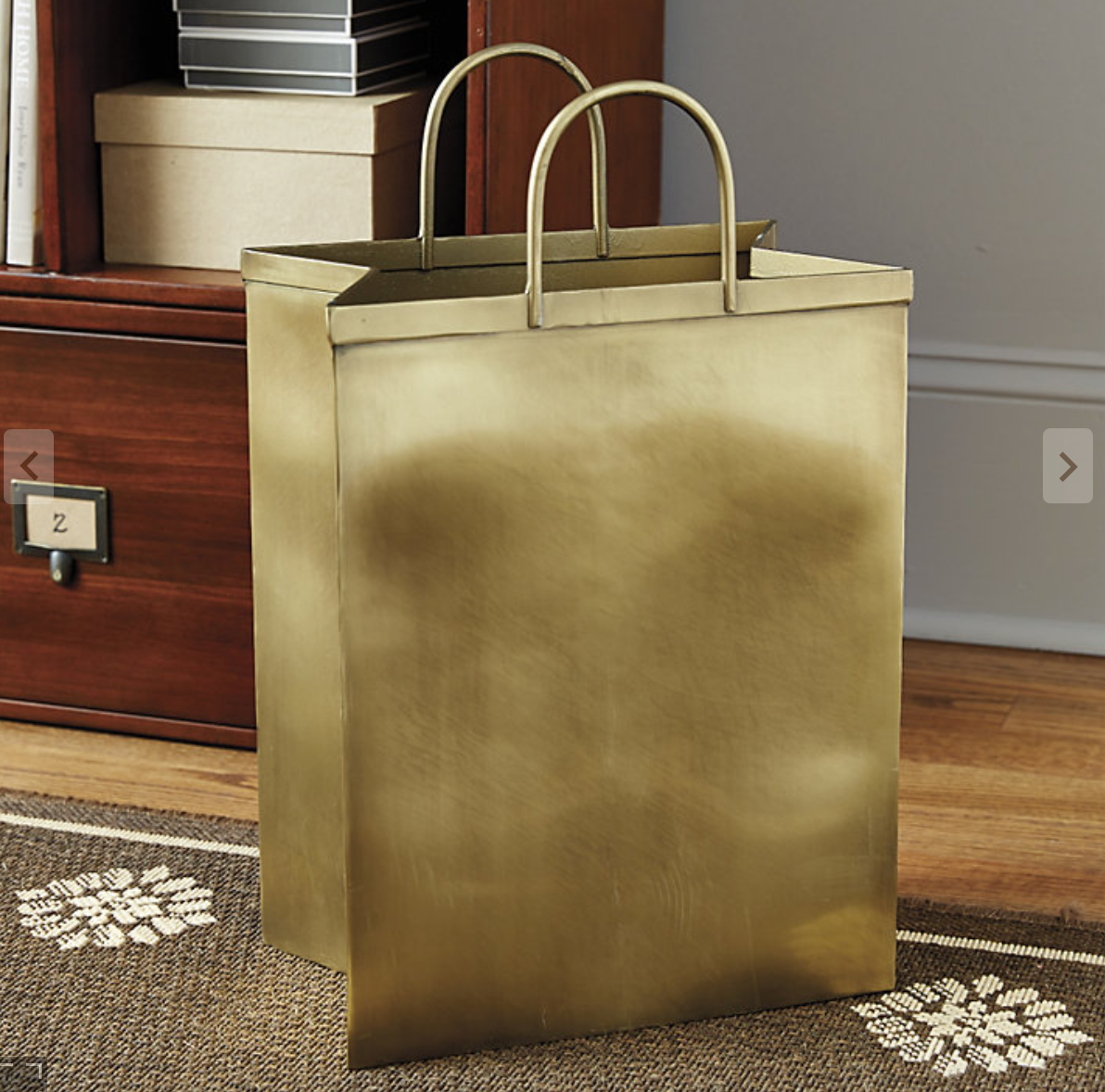 Bunny Williams Shopping Bag Waste Bin