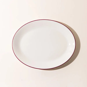 Serving Platter in Red Rim