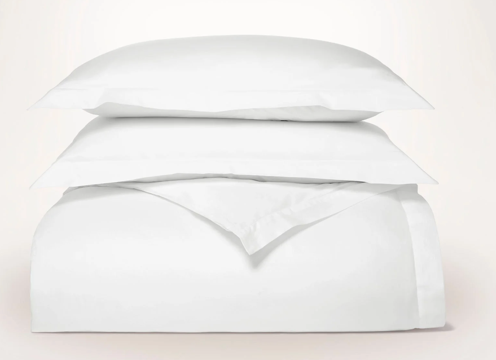 BOLL & BRANCH Percale Hemmed Duvet Set - King/Cal King, White
