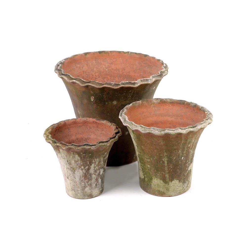 AGED PIE CRUST PLANTERS – Large