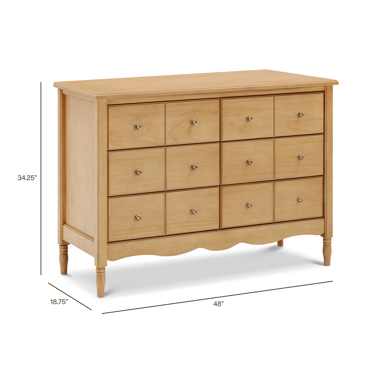 Liberty 6-Drawer Assembled Dresser in Honey