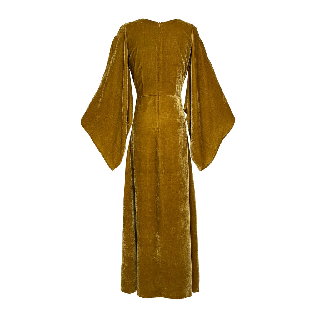 gold velvet dress Aladdin Velvet Dress