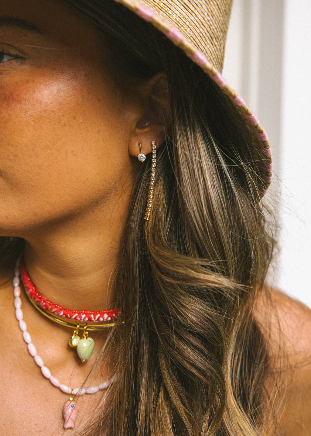 Long Bezel Earrings