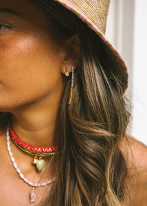 Long Bezel Earrings