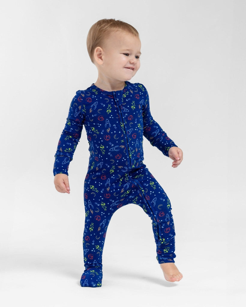 Space Pajamas Toddler PJs, Soft bamboo pajamas for babies and kids