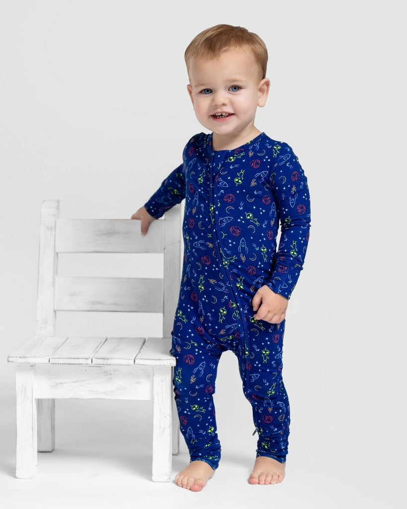 Space Pajamas Toddler PJs, Soft bamboo pajamas for babies and kids