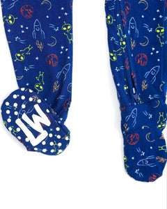 Space Baby PJs, Bamboo Pajamas for Baby and Kids, Baby Onesie