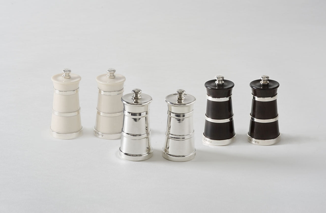 Silver Churn Salt and Pepper Mills