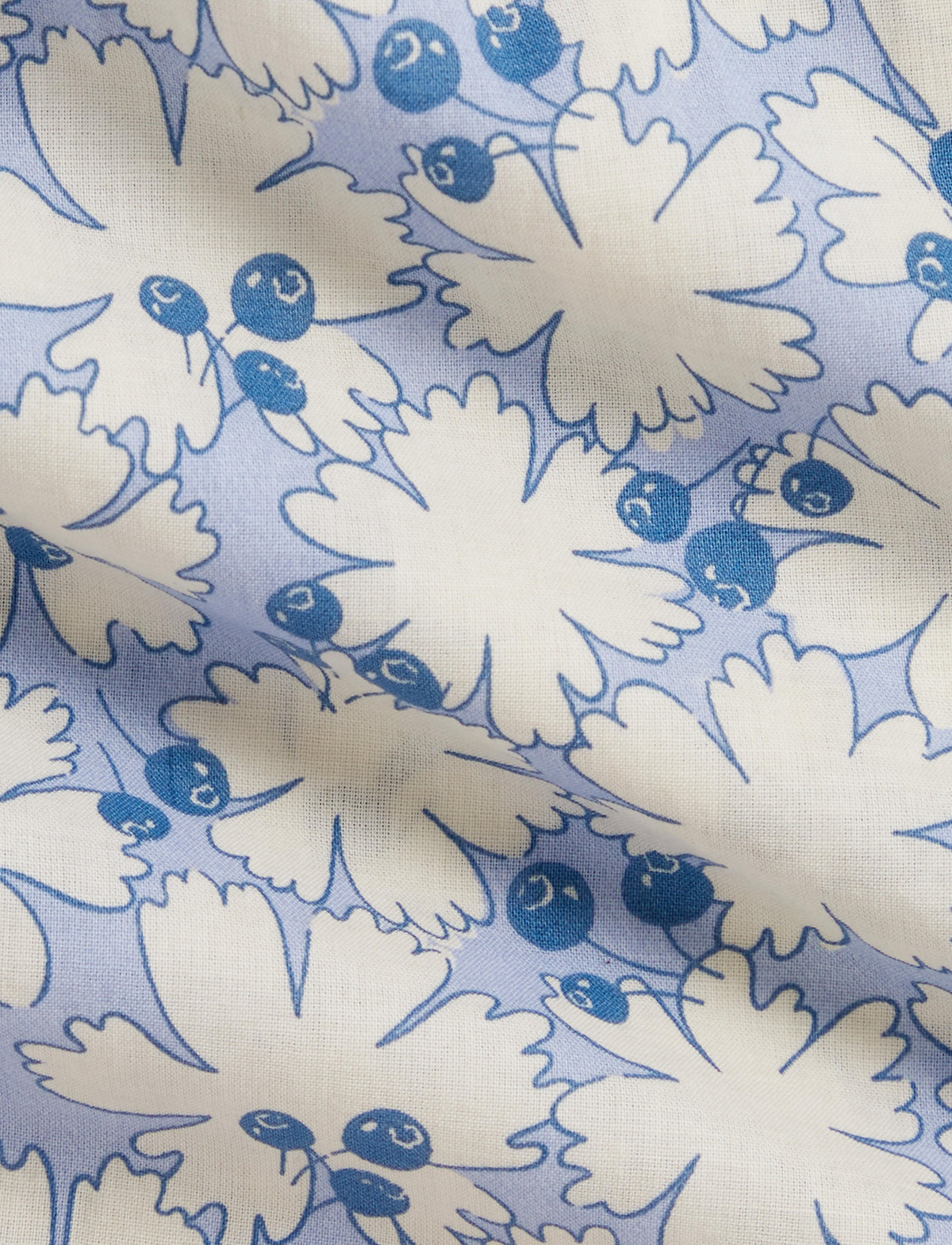 Short-Sleeve Cotton Floral Printed Ruffle Shirt Dress