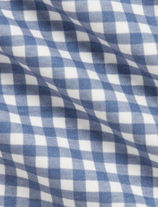 Sleeveless Gingham Overall Dress with Collared Shirt Set