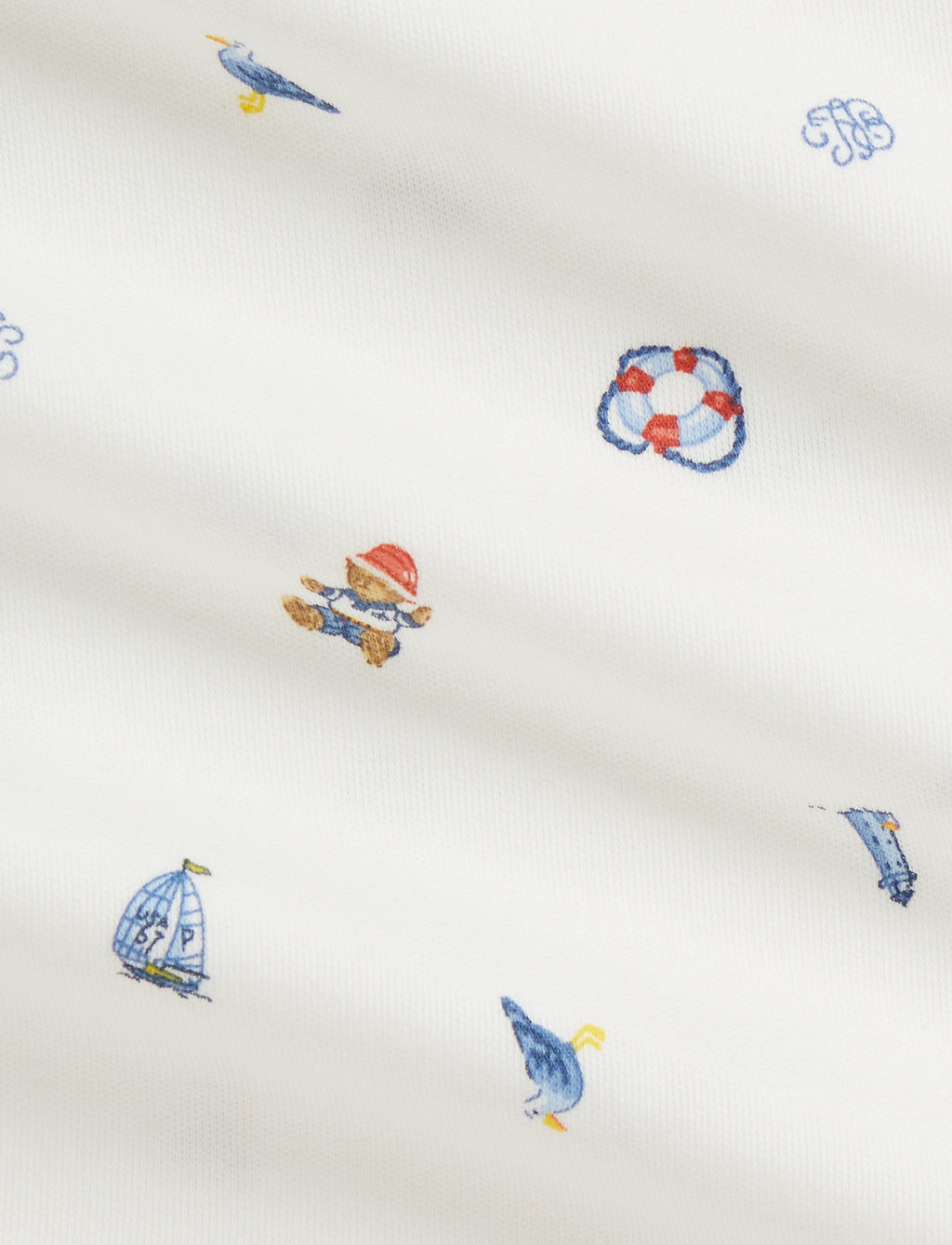 Short-Sleeve Interlock Maritime Bear Bodysuit Box Set, Set of 2