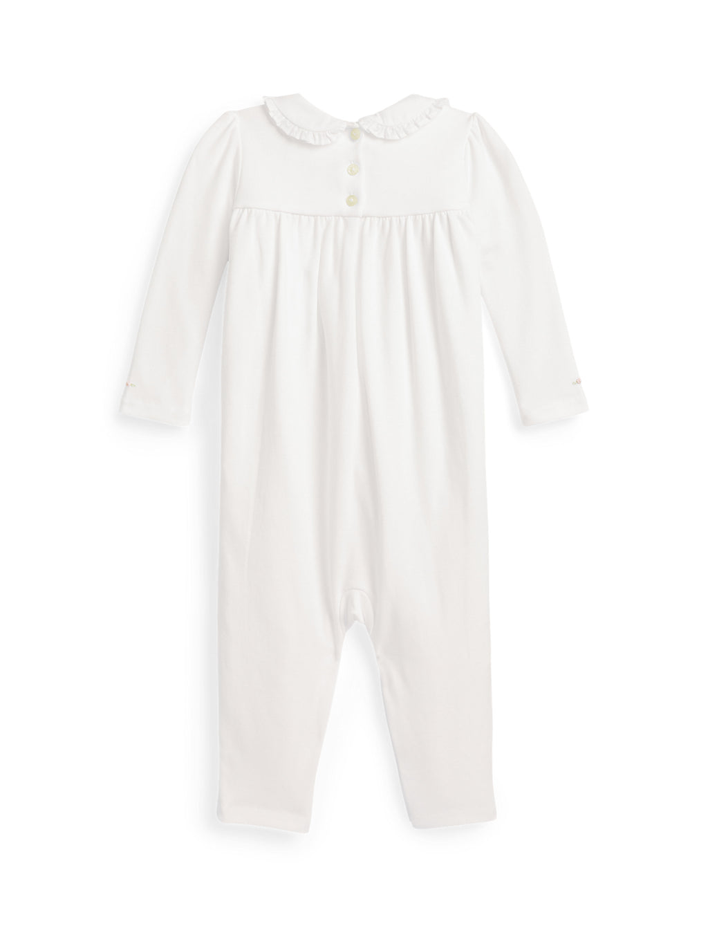 Smocked Organic Cotton Coverall