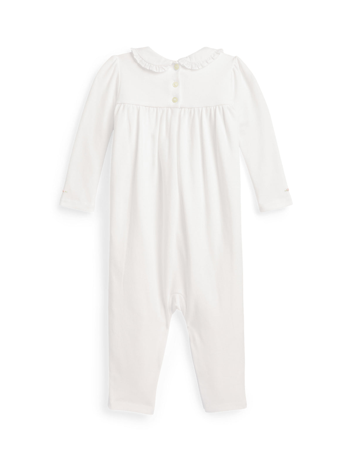 Smocked Organic Cotton Coverall