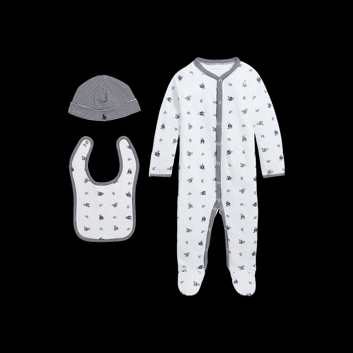 Polo Bear Cotton 3-Piece Gift Set