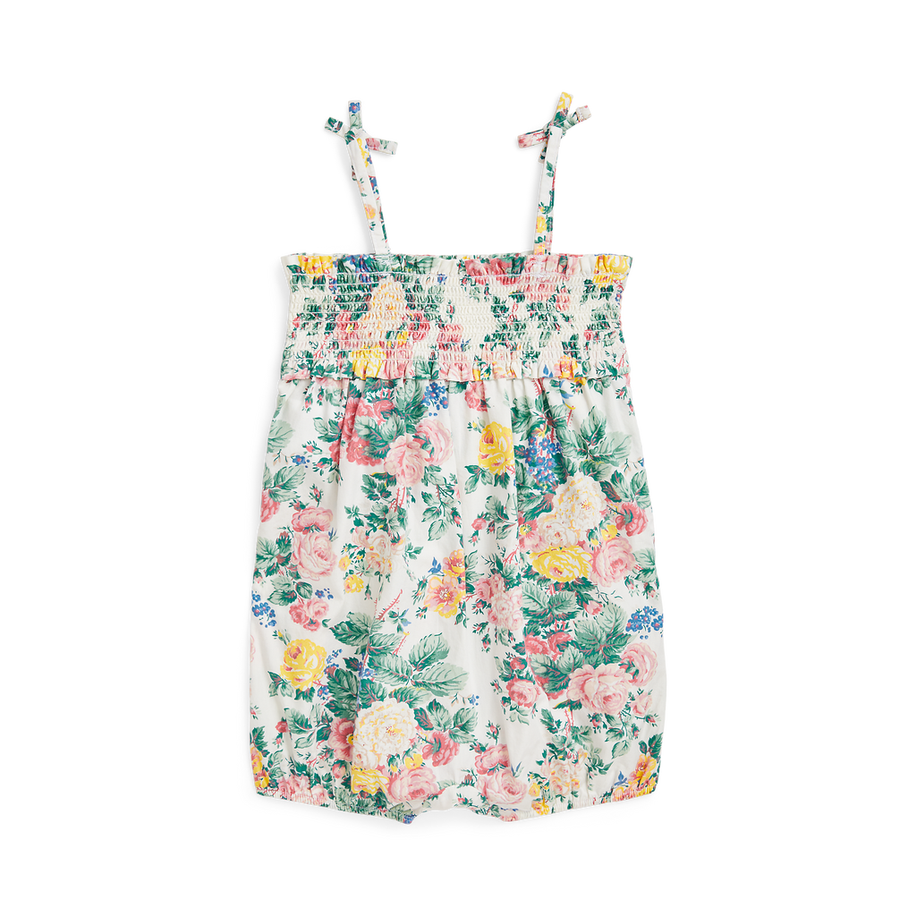 Floral Smocked Cotton Bubble Shortall in Portia Floral