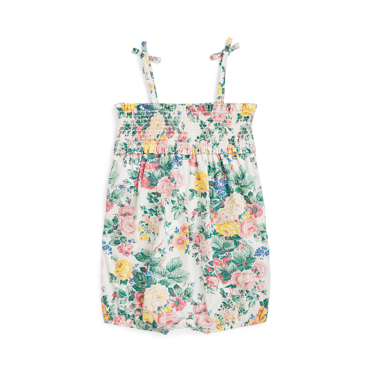 Floral Smocked Cotton Bubble Shortall in Portia Floral