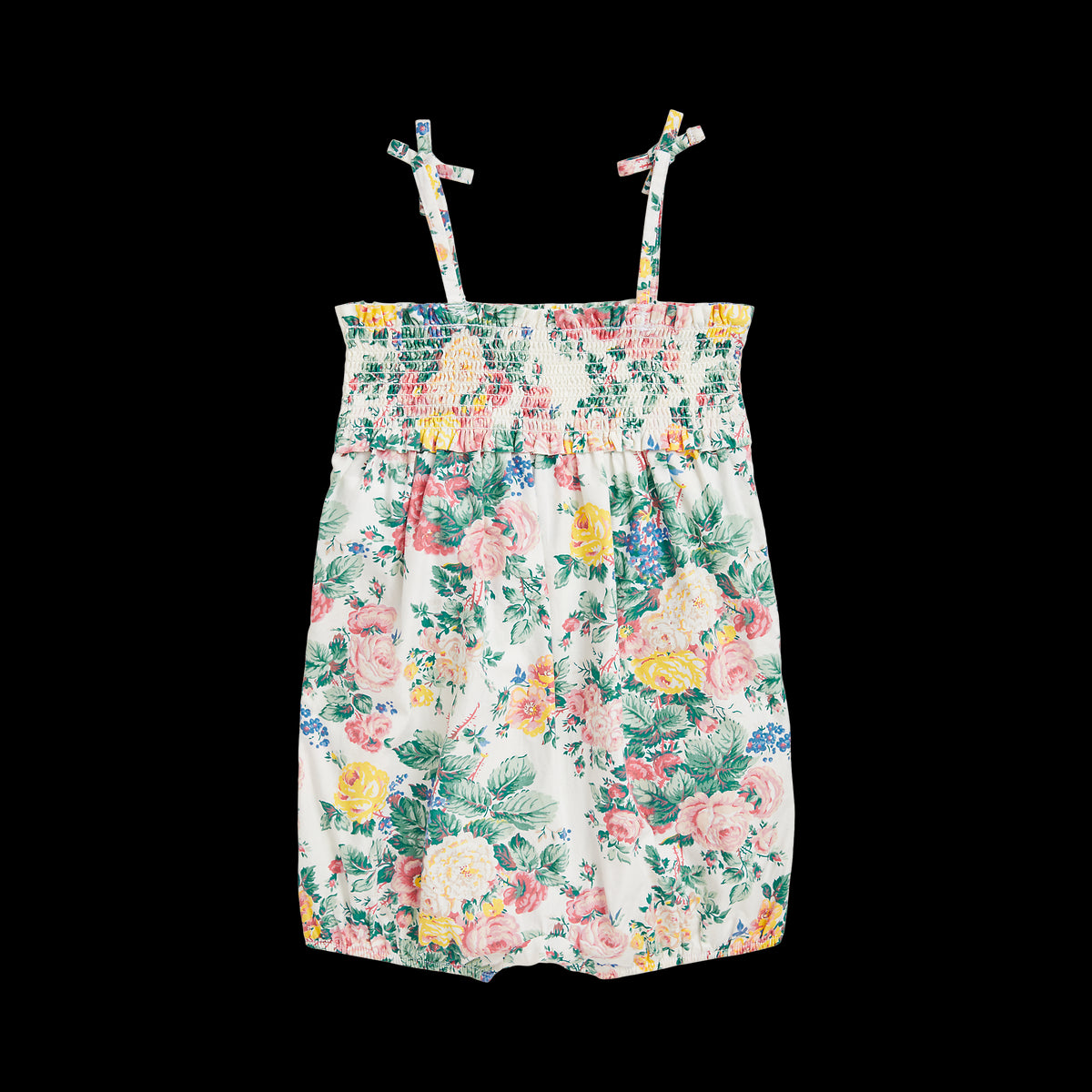 Floral Smocked Cotton Bubble Shortall in Portia Floral