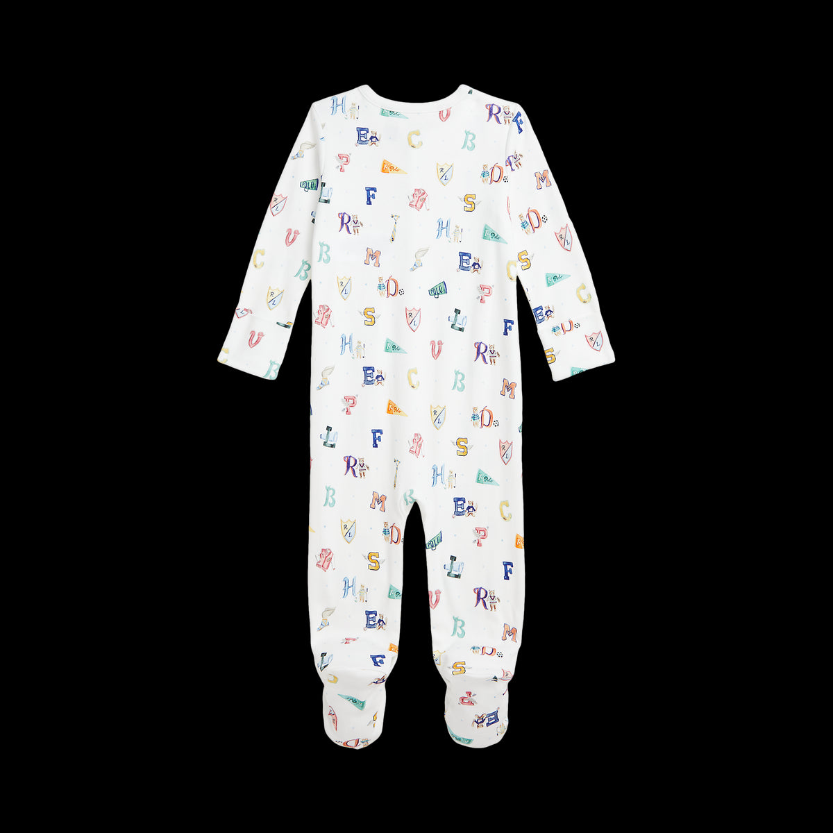 RL Baby x Riley Sheehey Cotton Coverall in Varsity Print