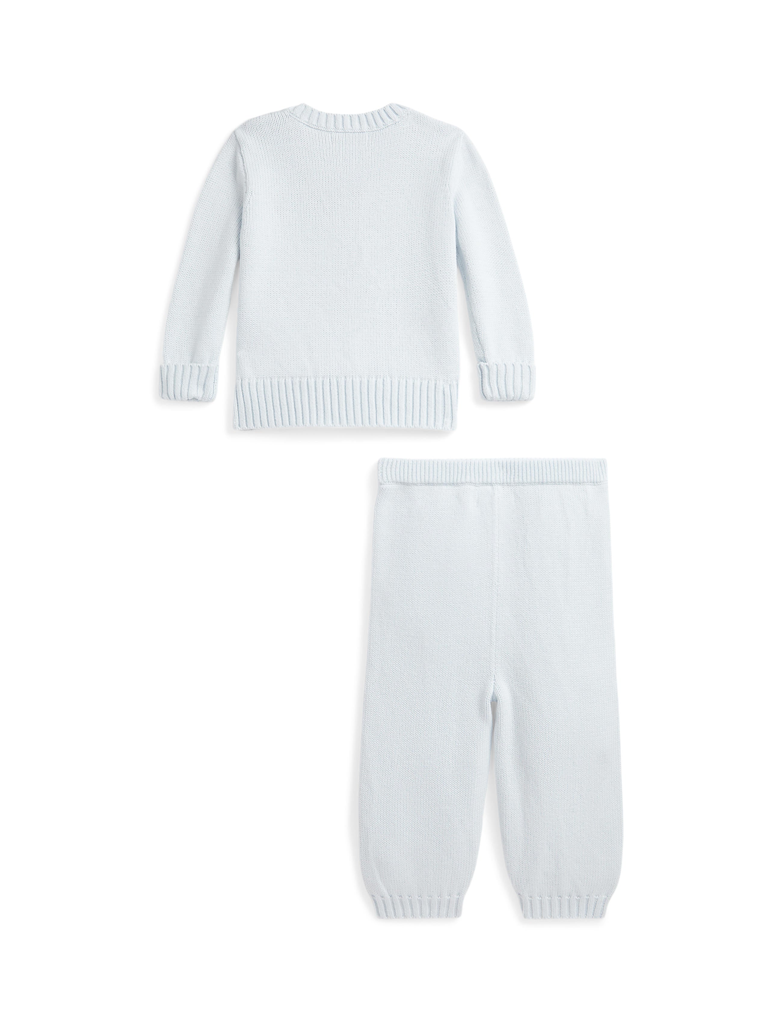 Polo Bear Sweater and Flag Set in Blue