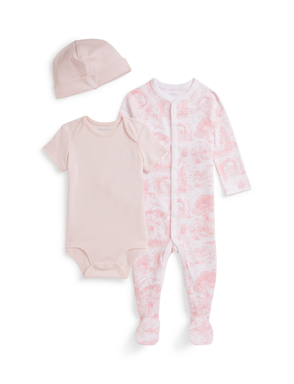 3-Piece Box Set in Pink Toile
