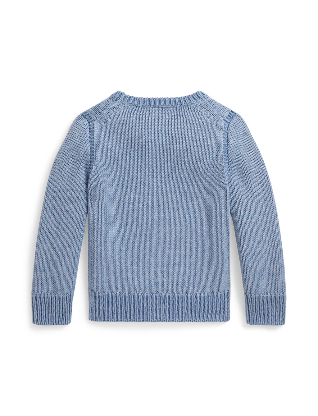Long-Sleeve Combed Cotton Flag Crewneck Sweater