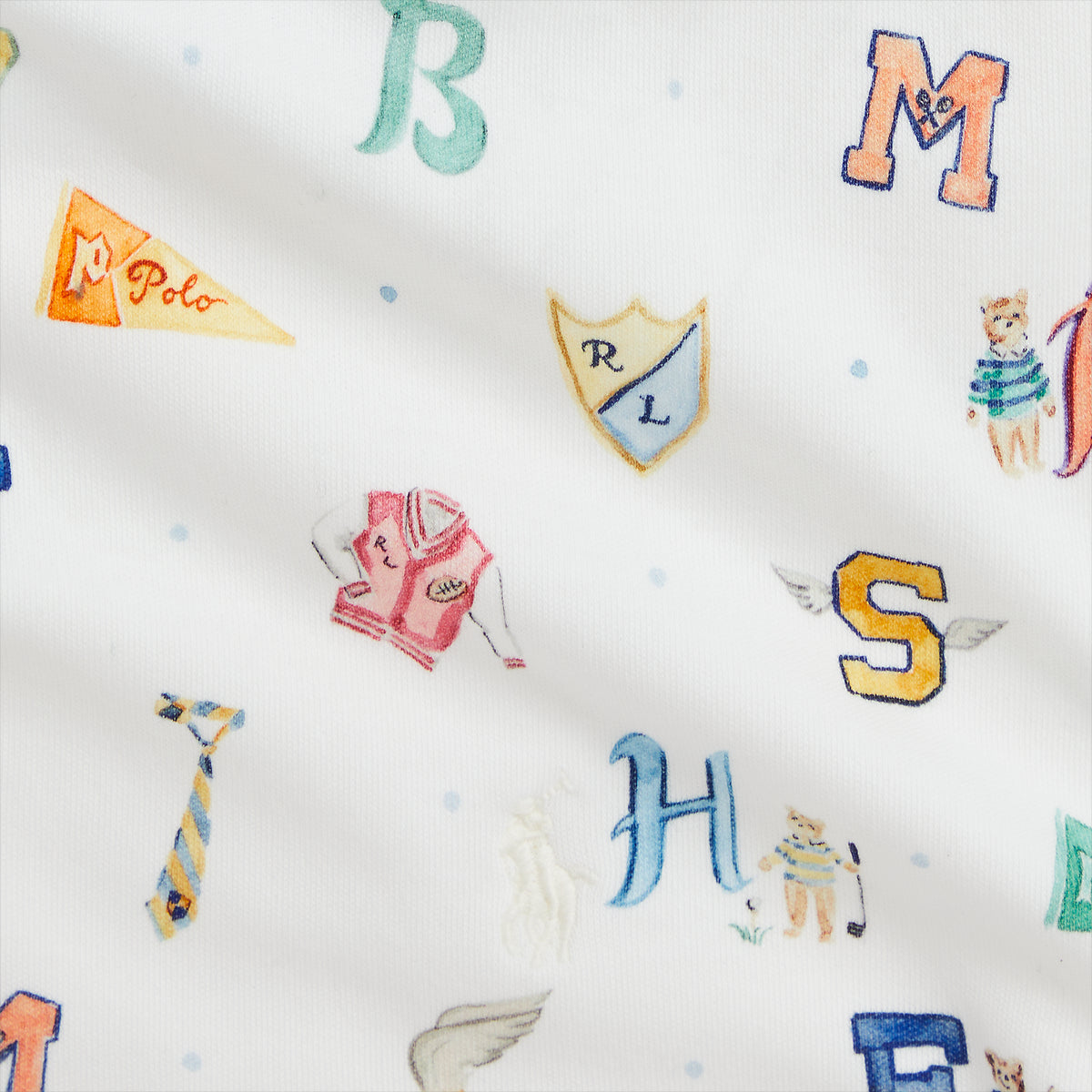 RL Baby x Riley Sheehey Bib in Varsity Print