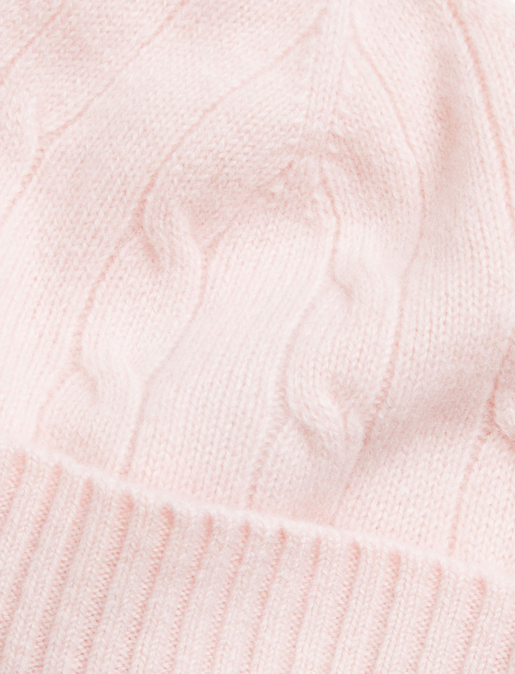 Cashmere Cable Knit Baby Hat and Bootie Set