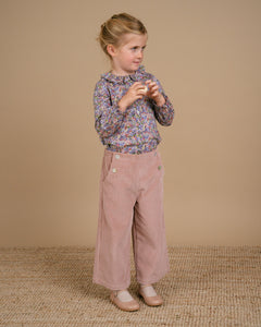 Fleur Trousers in Dusty Pink Corduroy